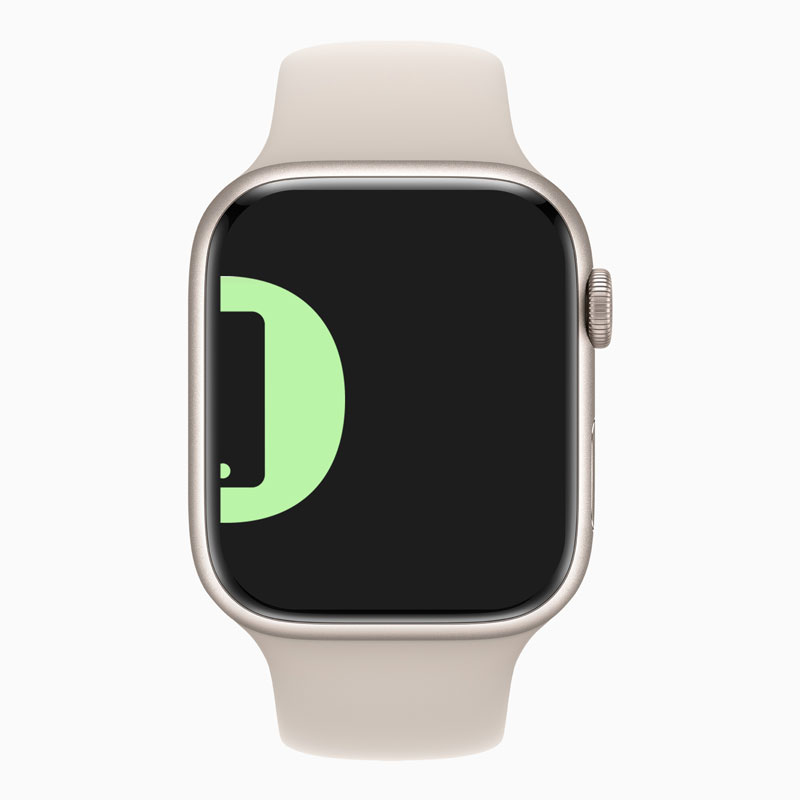 Apple Watch Series 7 45mm - Groen Aluminium Groen Sportband